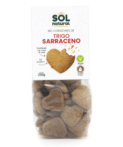 Corazones de trigo sarraceno con sirope de arroz (250 g) Sol Natural