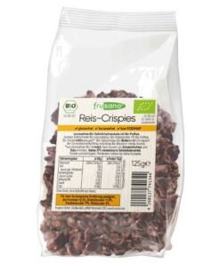 Crispis de arroz con chocolate con leche sin lactosa (125 g) Frusano