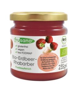 Mermelada de fresa y ruibarbo bio (235 g) Frusano