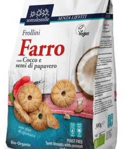 Galletas de espelta con coco y semillas de amapola (300 g) Sottolestelle