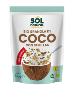 Granola crunchy de coco con semillas (140 g) Sol Natural
